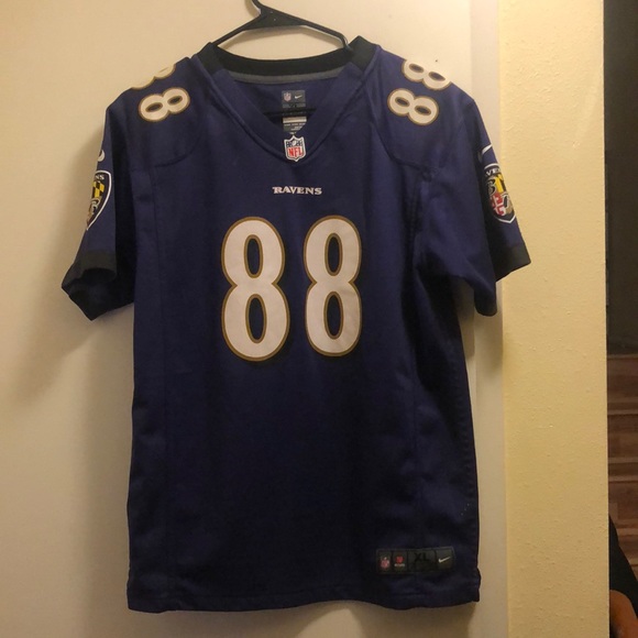Nike Ravens 88 Dennis Pitta Purple Elite NFL Jersey Pitta Youth XL Nike OnField - Picture 4 of 17